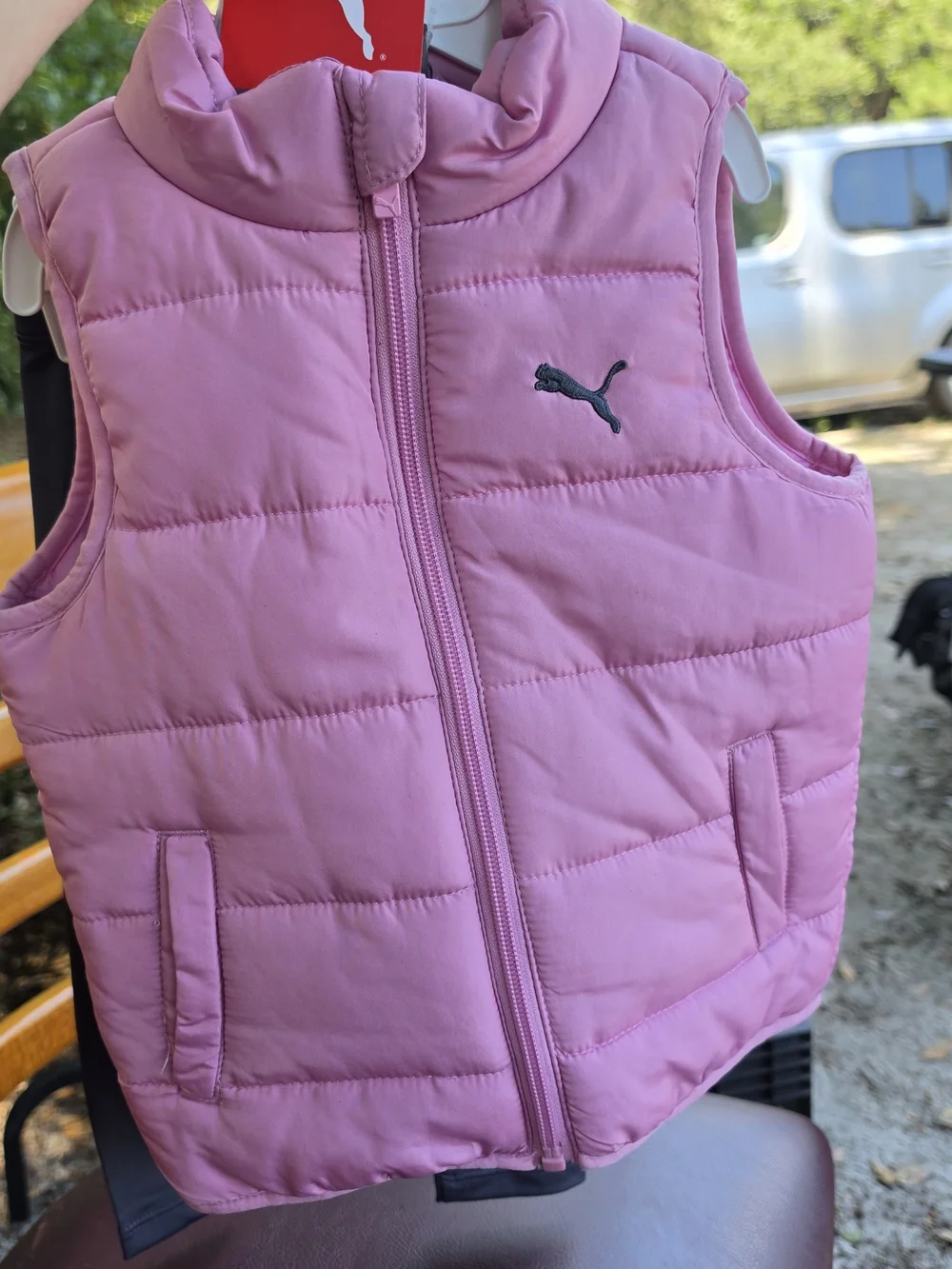 Puma Kids Pink Quilted Puffer Vest
